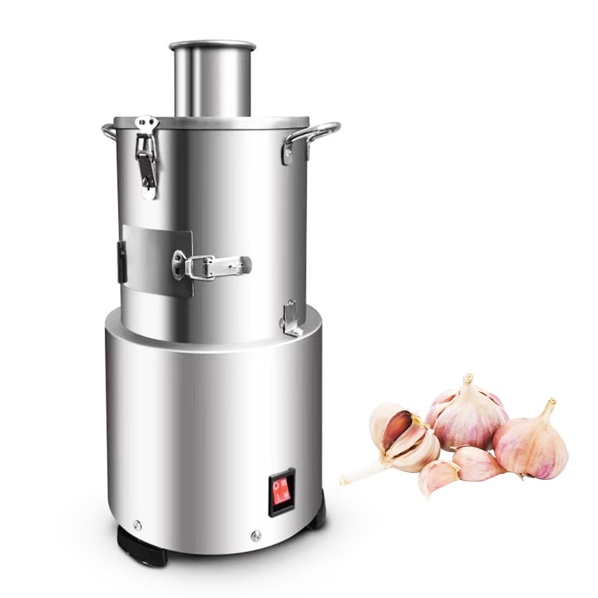 INTBUYING 110V Portable Electric Garlic Peeler Machine - 200W Stainless Steel Automatic Garlic Peeling & Separator for Home, Restaurant & Commercial Use | Perfect for Bulk Cooking, Meal Prep & Food Processing