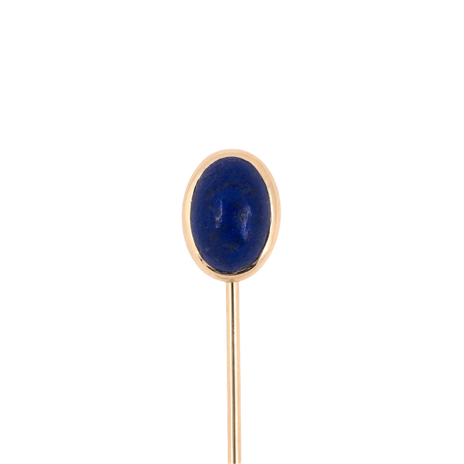 Victorian Dreher Lapis Oval Stick Pin - Antique Jewelry for Collectors & Vintage Fashion - Perfect for Brooches, Scarves & Hat Decorations