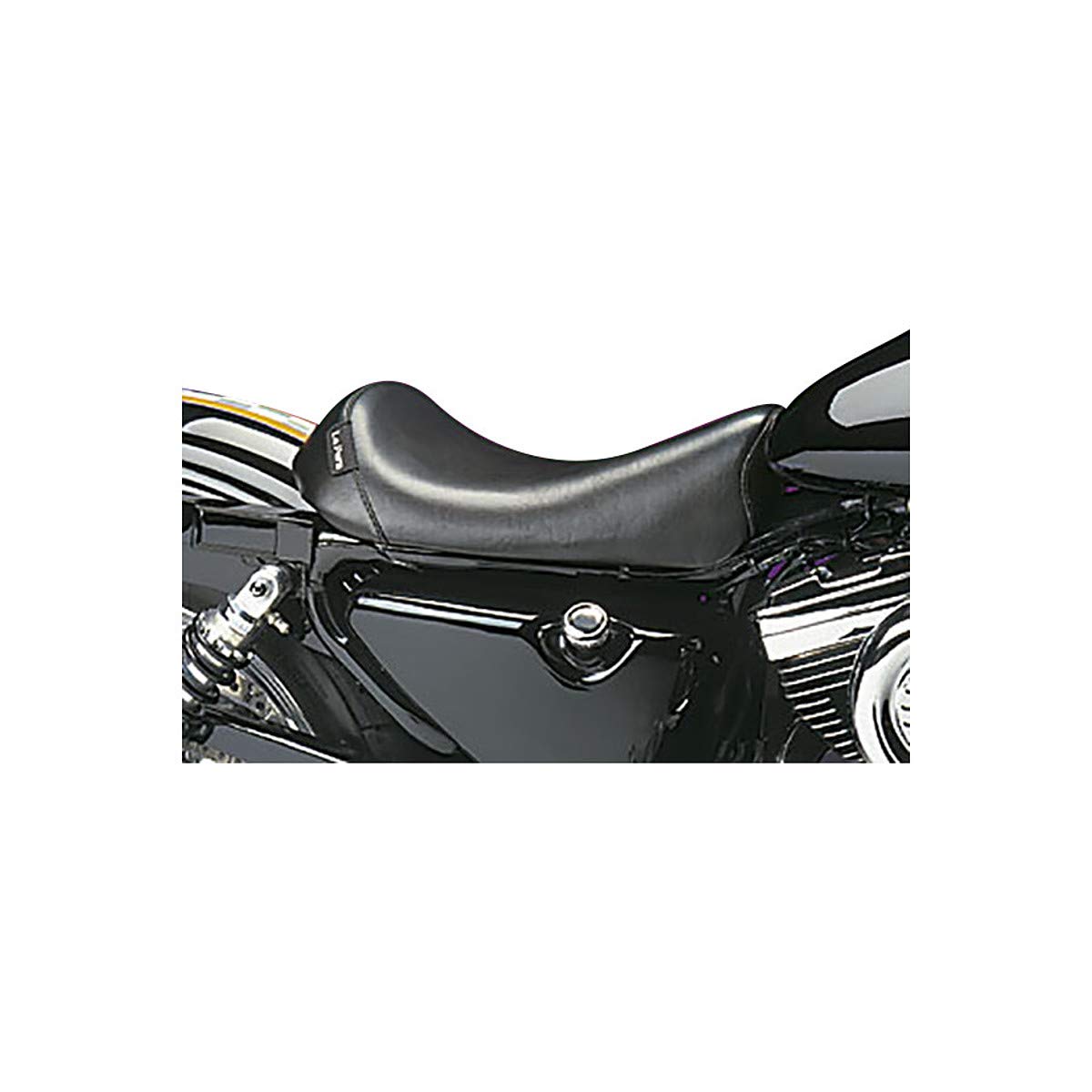 LePera Bare Bones Vinyl Solo Seat for Harley Davidson - Black Motorcycle Seat with 4.5 Gallon Tank | Comfortable Cruiser Seat for Long Rides & Custom Bike Builds