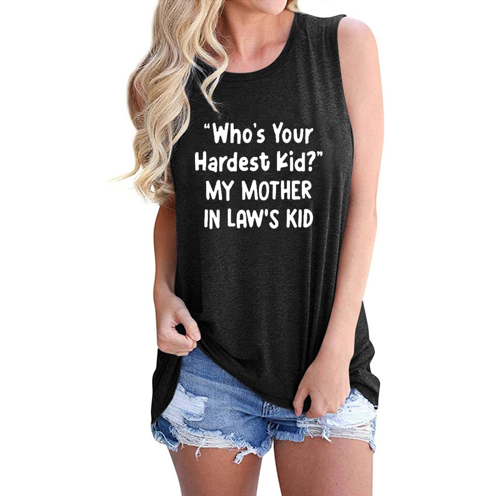 Funny Sarcastic Graphic Tank Top - Women's Sleeveless Cami Shirt for Casual Wear | Perfect for Girls Night Out, Summer Parties & Funny Gift Ideas