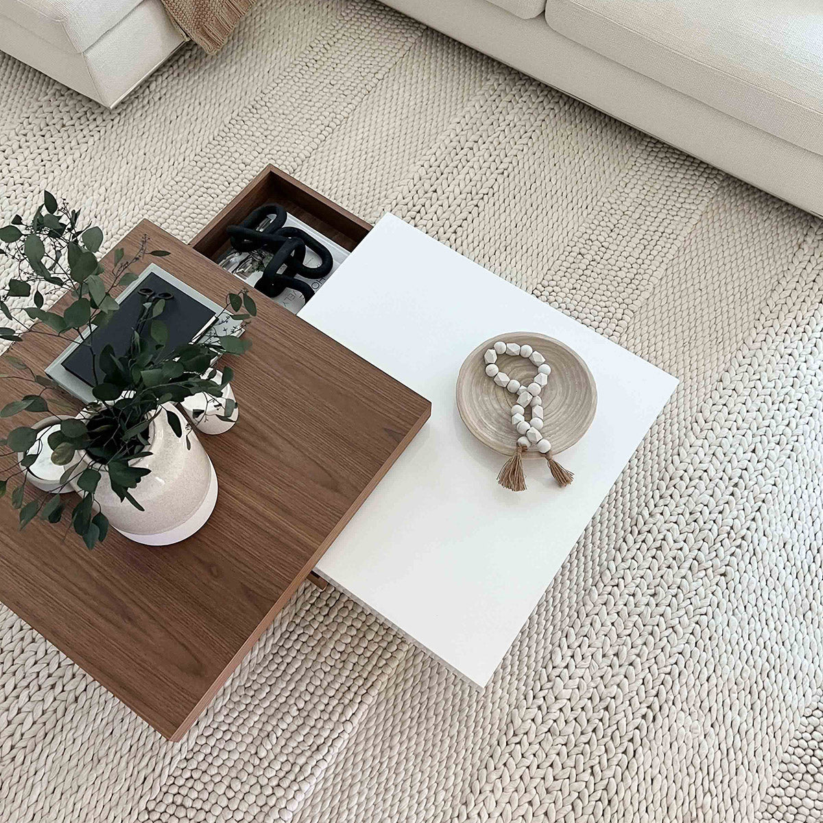 Fleur Braided and Looped Rug - Soft Boho Chic Area Rug for Living Room, Bedroom, Nursery | Non-Slip Durable Floor Mat for Home Decor