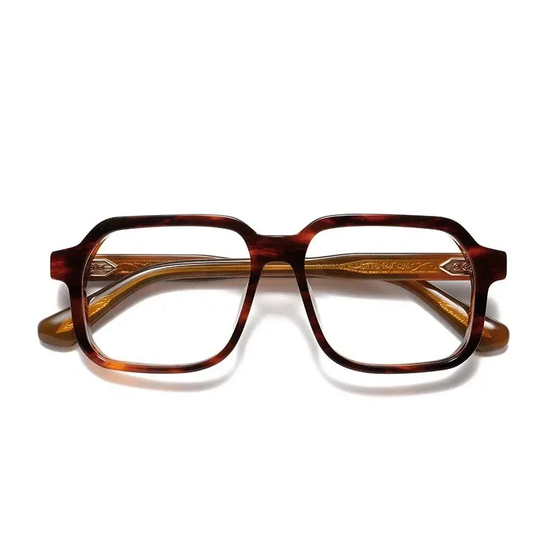 Aror Unisex Full Rim Square Acetate Eyeglasses 49309 - Stylish & Durable Eyewear for Men & Women - Perfect for Work, Reading & Everyday Fashion