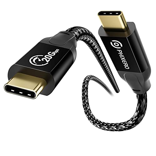 PHIXERO 10ft USB C to USB C Cable 100W Fast Charging, 20Gbps High-Speed Data Transfer, 4K Video Output, USB 3.2 Gen 2x2 & Thunderbolt 3 Compatible for MacBook Pro, Samsung Galaxy S22/S21/S20, iPad Pro - Perfect for Home, Office & Travel Charging Needs