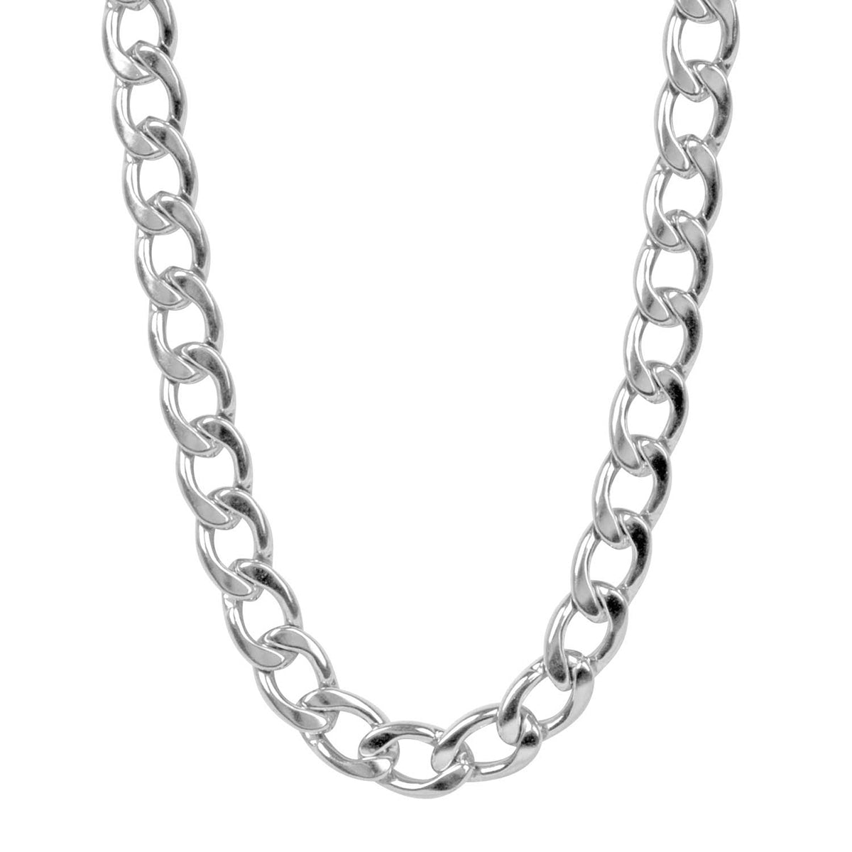 10mm Round Curb Chain Necklace for Men & Women - Stainless Steel Cuban Link Chain - Perfect for Layering, Gift Giving & Everyday Wear