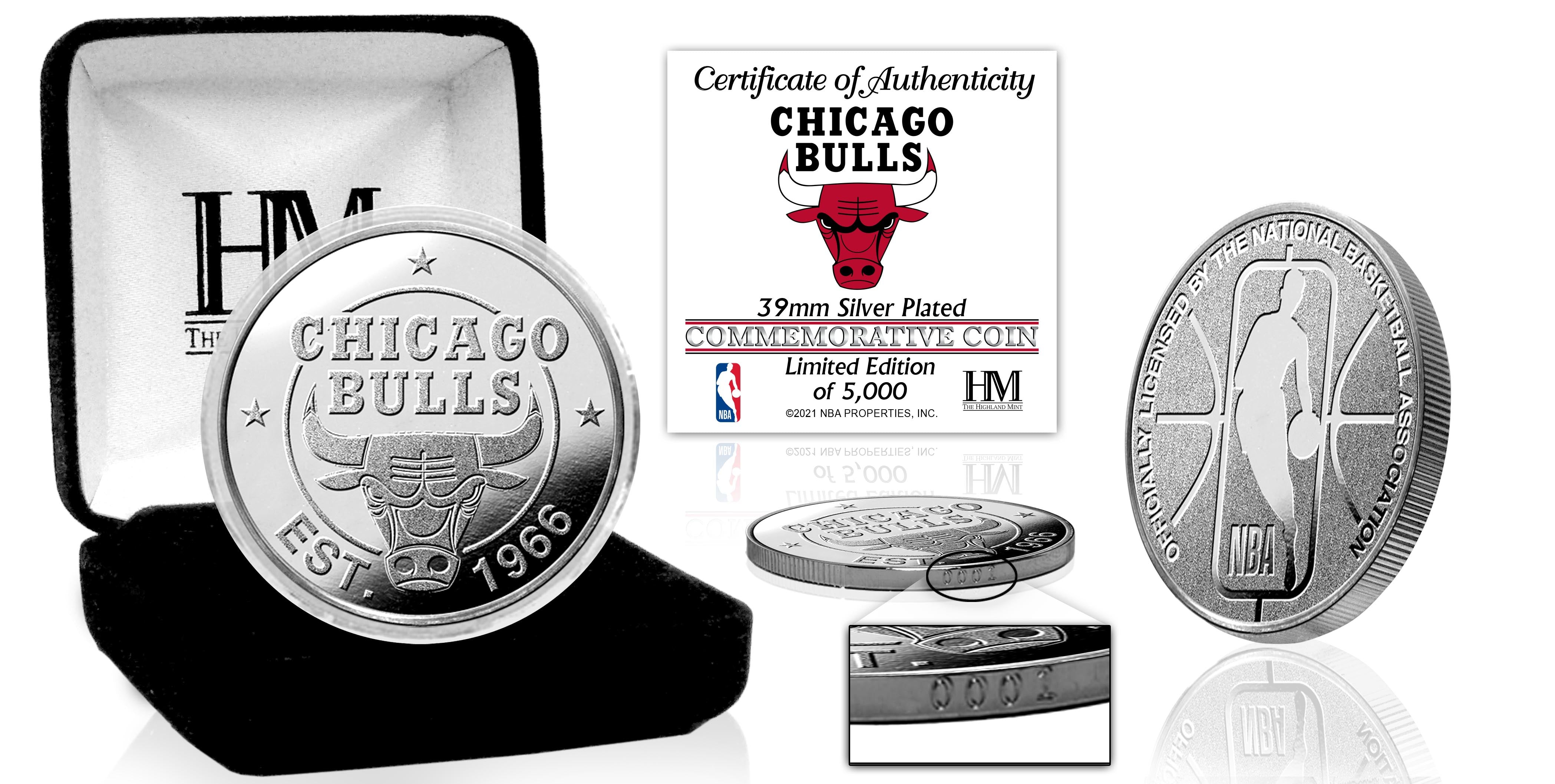 Chicago Bulls Silver Mint Coin - Limited Edition NBA Collectible for Fans & Gift Giving - Perfect for Sports Memorabilia Display & Bulls Fan Collections