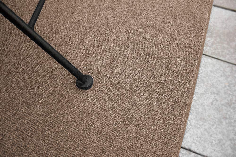 Premium 7' Round Sage Brush Indoor/Outdoor Area Rug - Soft Nylon Fabric with Finished Edges in Beige - Perfect for Living Room, Bedroom, Patio & Deck Decor