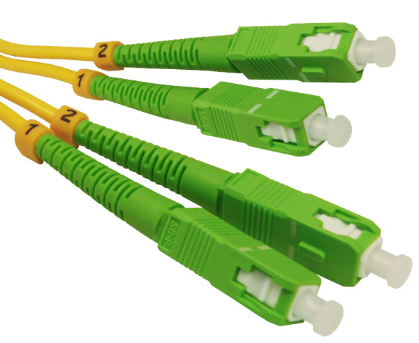 High-Speed Fiber Optic Patch Cable SC/APC to SC/APC - Single Mode 9/125 Duplex 1M - Perfect for Home/Office Networking & Data Centers