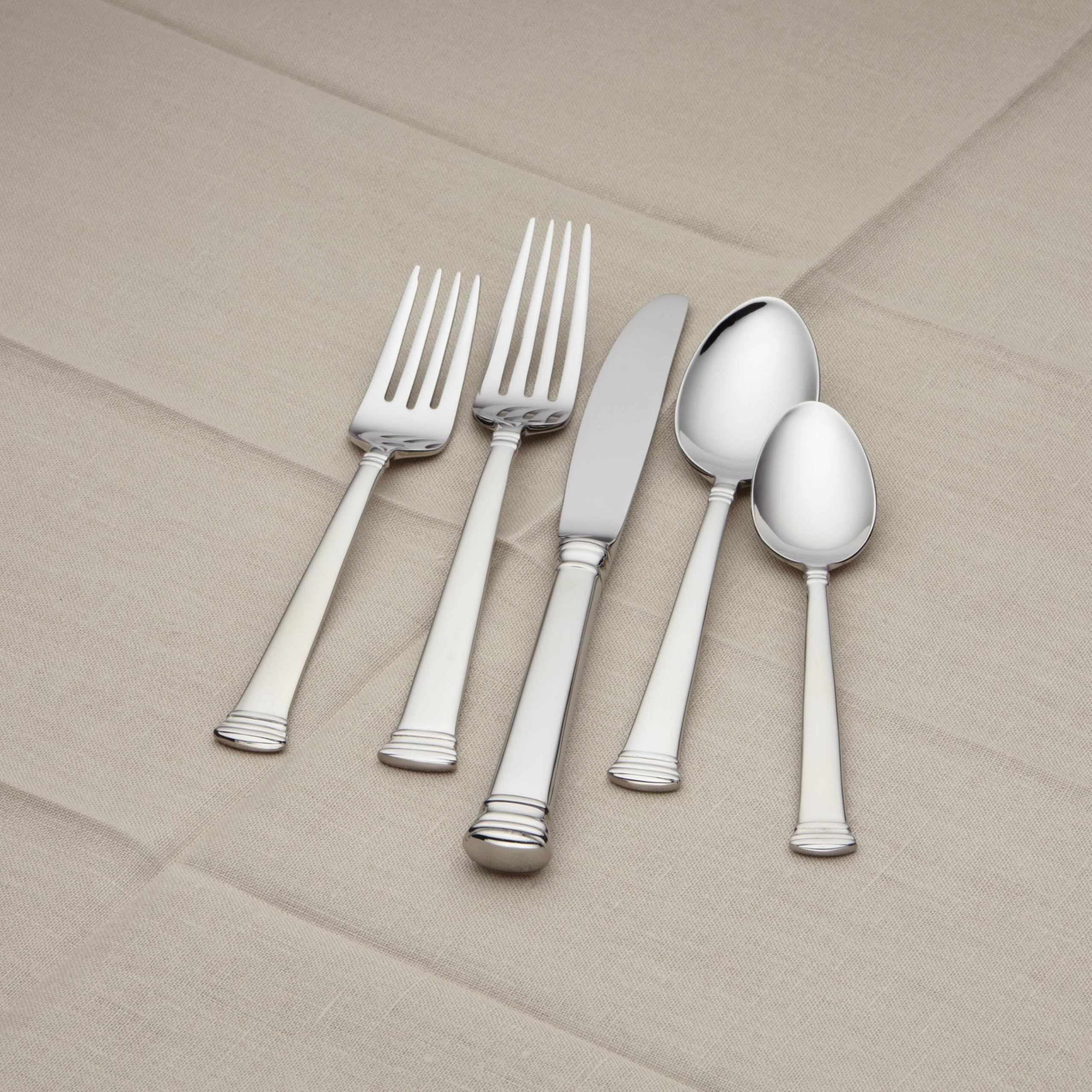 Lenox Eternal 20-Piece Stainless Steel Flatware Set - 3.20 LB Heavyweight Cutlery - Elegant Metallic Finish - Perfect for Dinner Parties, Weddings & Formal Dining