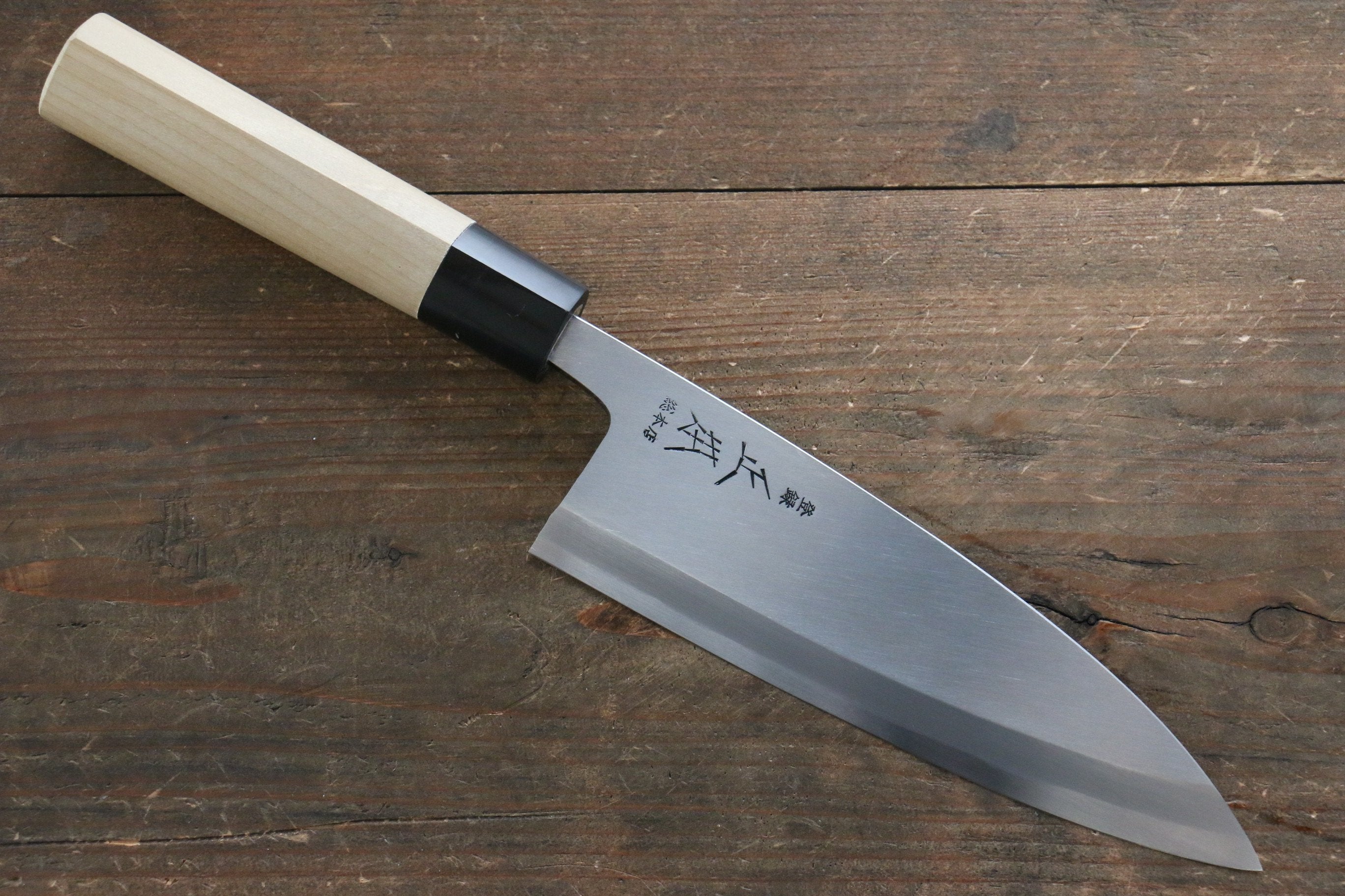 Masamoto Hongasumi White Steel No.2 Deba Knife - 180mm Japanese Chef Knife with Magnolia Wood Handle - Perfect for Sushi, Fish Filleting & Asian Cuisine Preparation