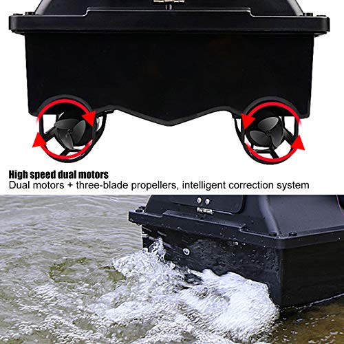 Smart Remote Control Fish Feeder Boat with 500m GPS Location - 2 Handheld Controllers for Precision Feeding | Perfect for Lake Fishing, Pond Maintenance & Aquaculture Use