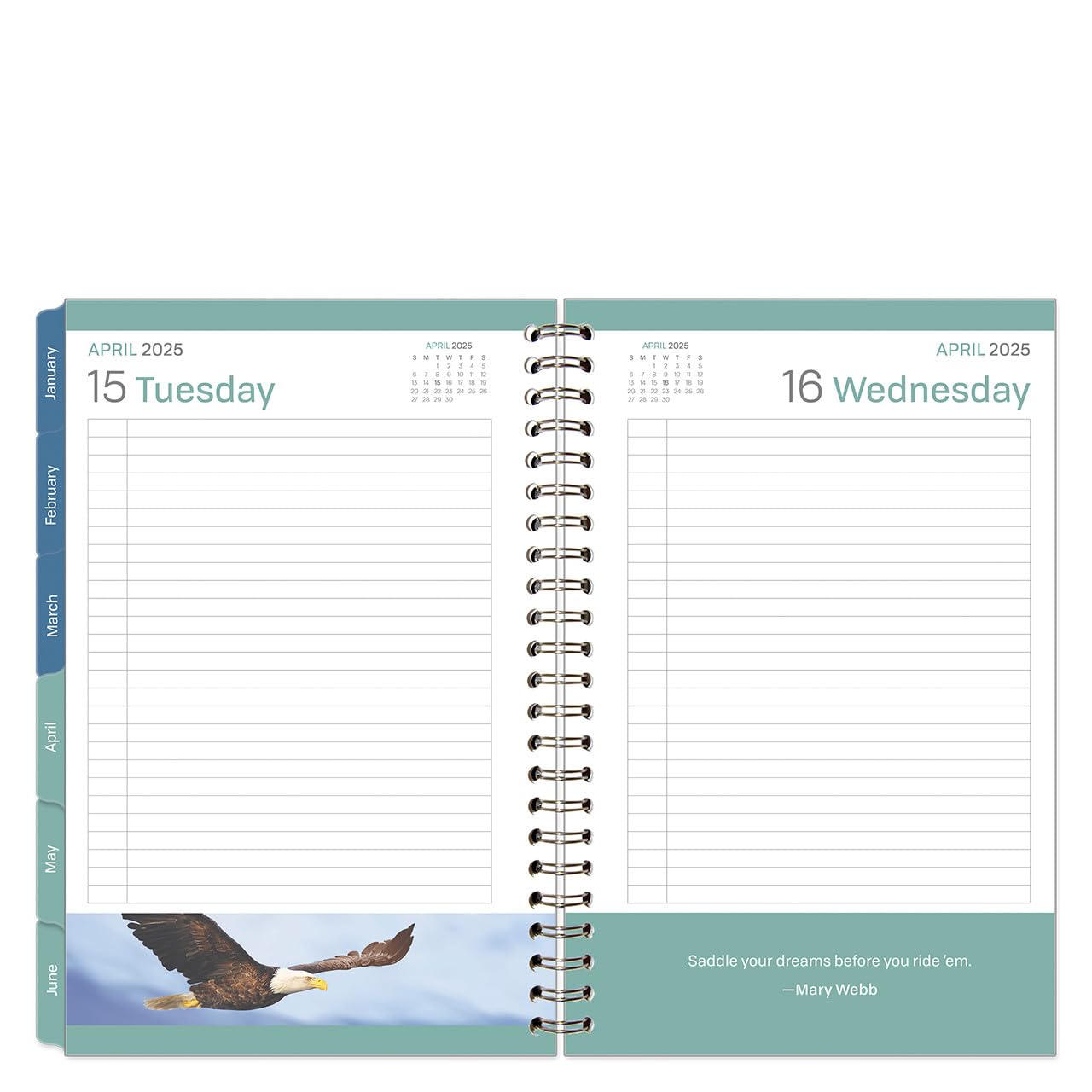 FranklinCovey Leadership Planner 2025 - 6 Month Wire-Bound Notebook (January to June) for Professionals & Students - Perfect for Goal Setting, Time Management & Productivity Tracking