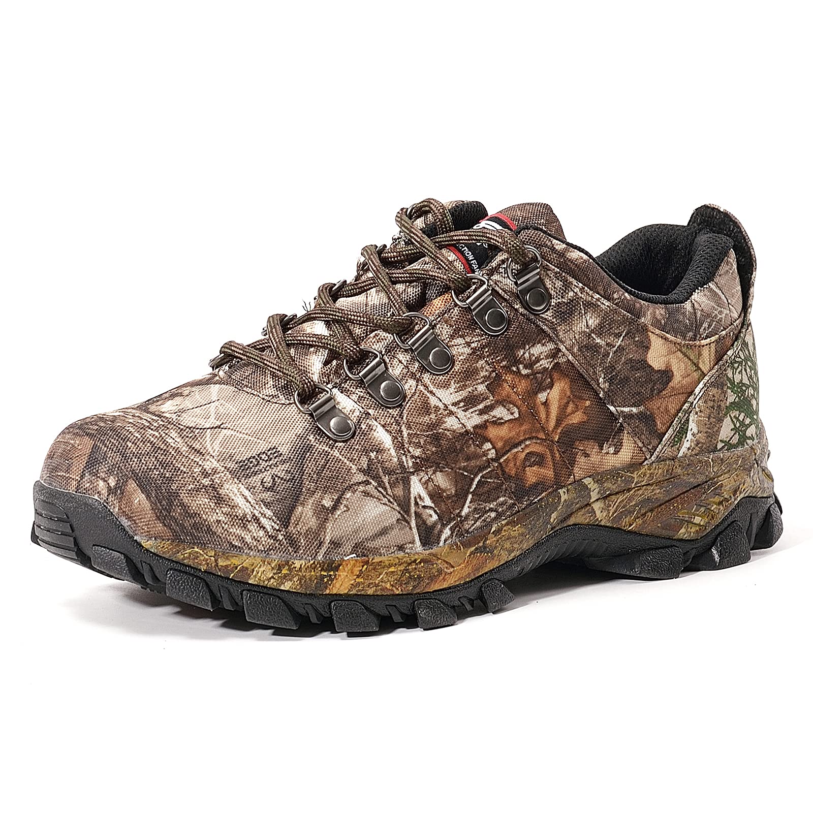 8 Fans Men's & Women's Waterproof Trekking Hiking Shoes - Lightweight Realtree Edge Camo Walking Hunting Sneakers with Memory Foam Insole - Perfect for Outdoor Adventures, Camping, and Trail Running