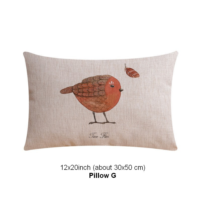 Decorative Sofa Pillows for Living Room & Dining Room - Love Birds Throw Pillow Covers for Couch, Bed, Chair - Singing Birds Home Decor Accent Pillows for Cozy Home & Gift Ideas