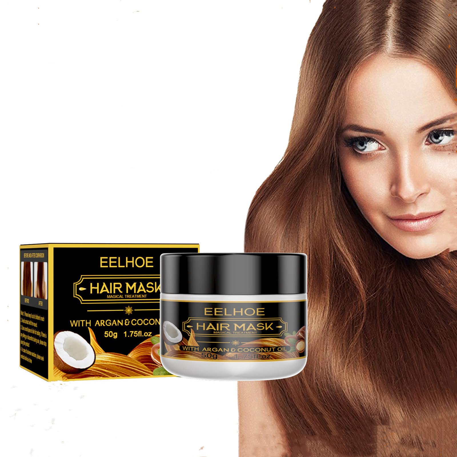 Instant Keratin Hair Repair Mask - Advanced Keratin Treatment for Dry Damaged Hair with Pure Natural Ingredients | Promotes Hair Growth & Restoration (2 Pack) | Perfect for Salon-Quality Hair Care at Home