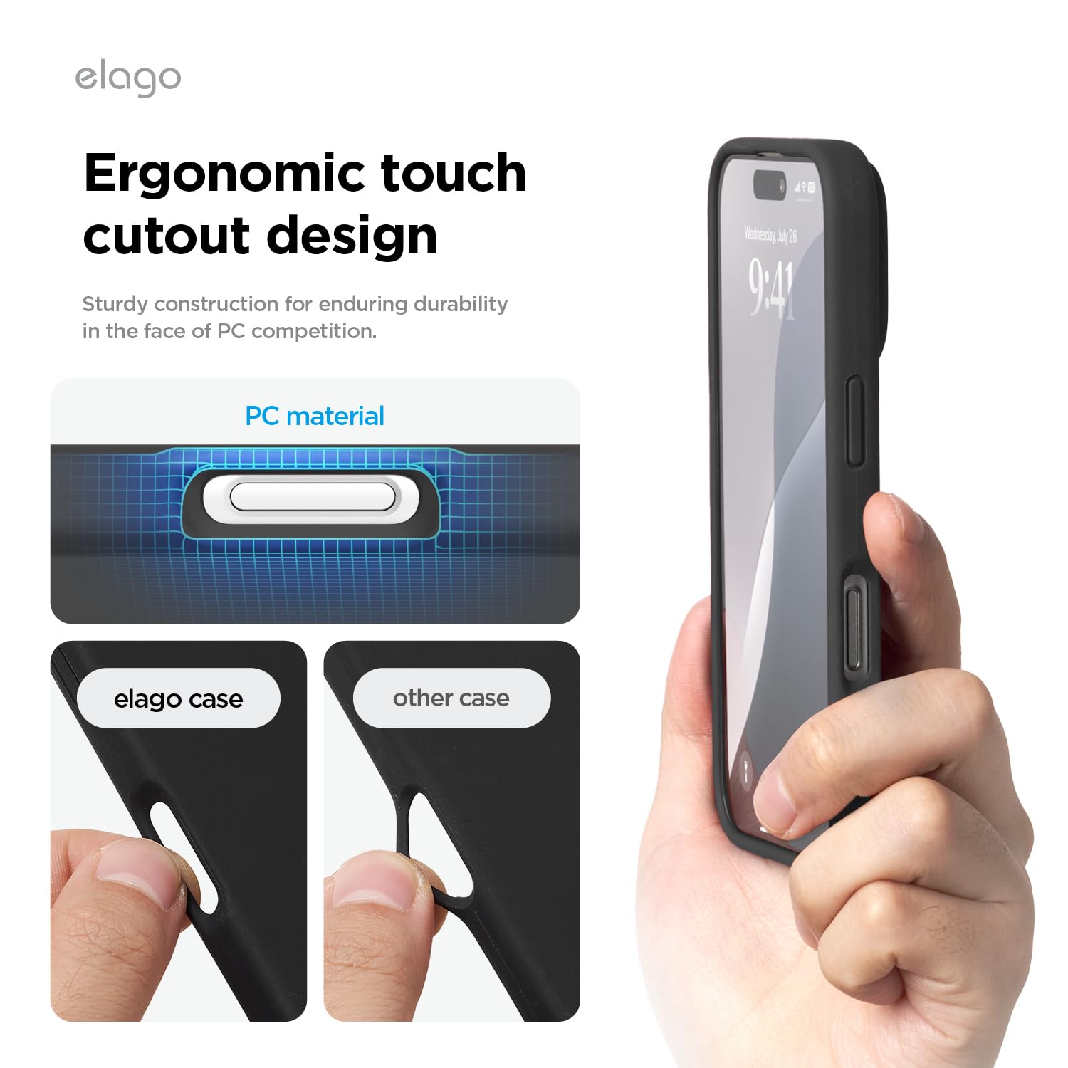 elago iPhone 16 Pro Max Case - Premium Liquid Silicone Shockproof Cover with Soft Microfiber Lining | 6.9 Inch Slim Protective Phone Case (Black) | Perfect for Daily Use, Travel & Outdoor Activities