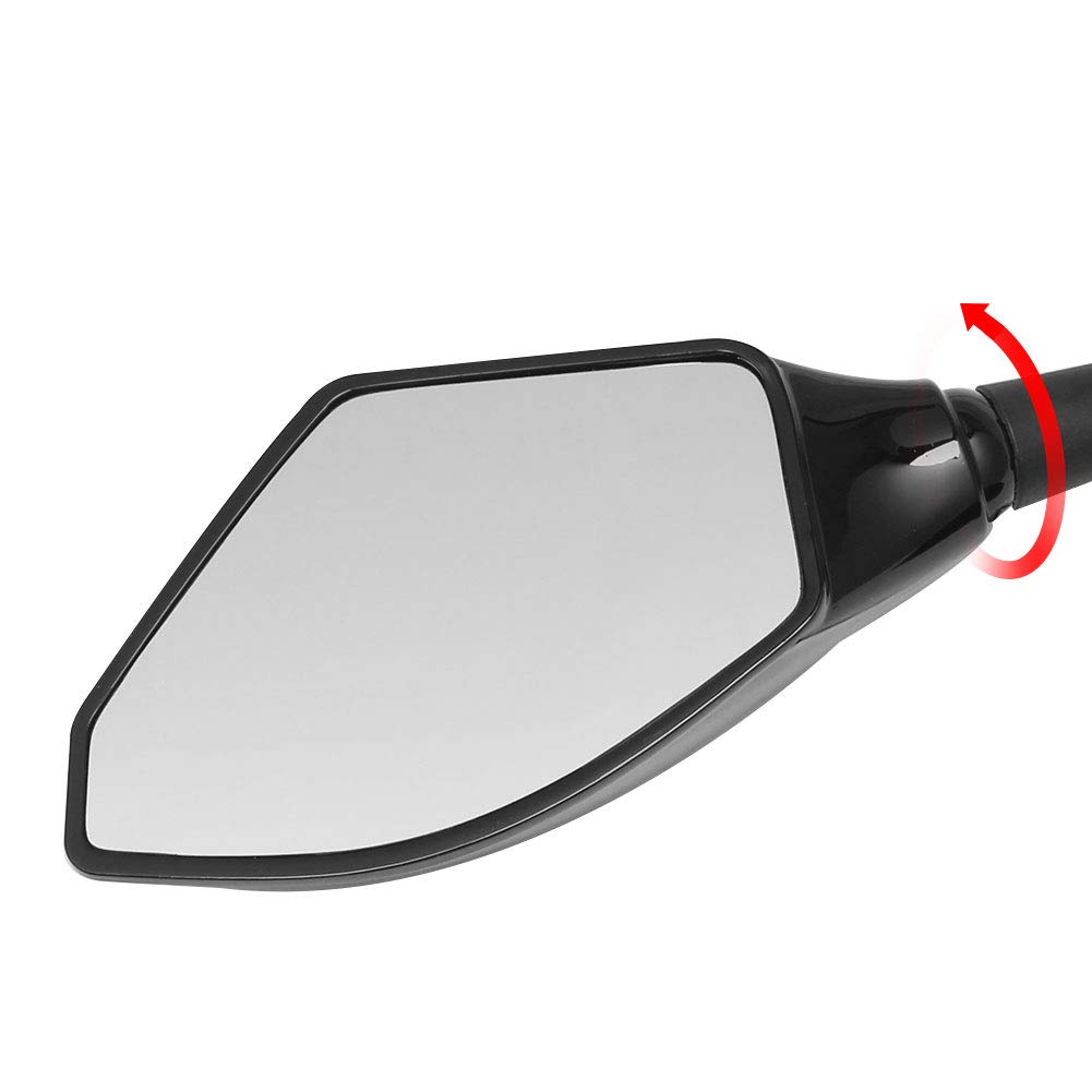 Universal Motorcycle Rearview Mirrors with LED Turn Signals - Compatible with Honda CBR600RR, CBR1000RR, CBR500R & Suzuki Sport Bikes - Enhanced Visibility & Safety for Night Riding & Urban Commuting