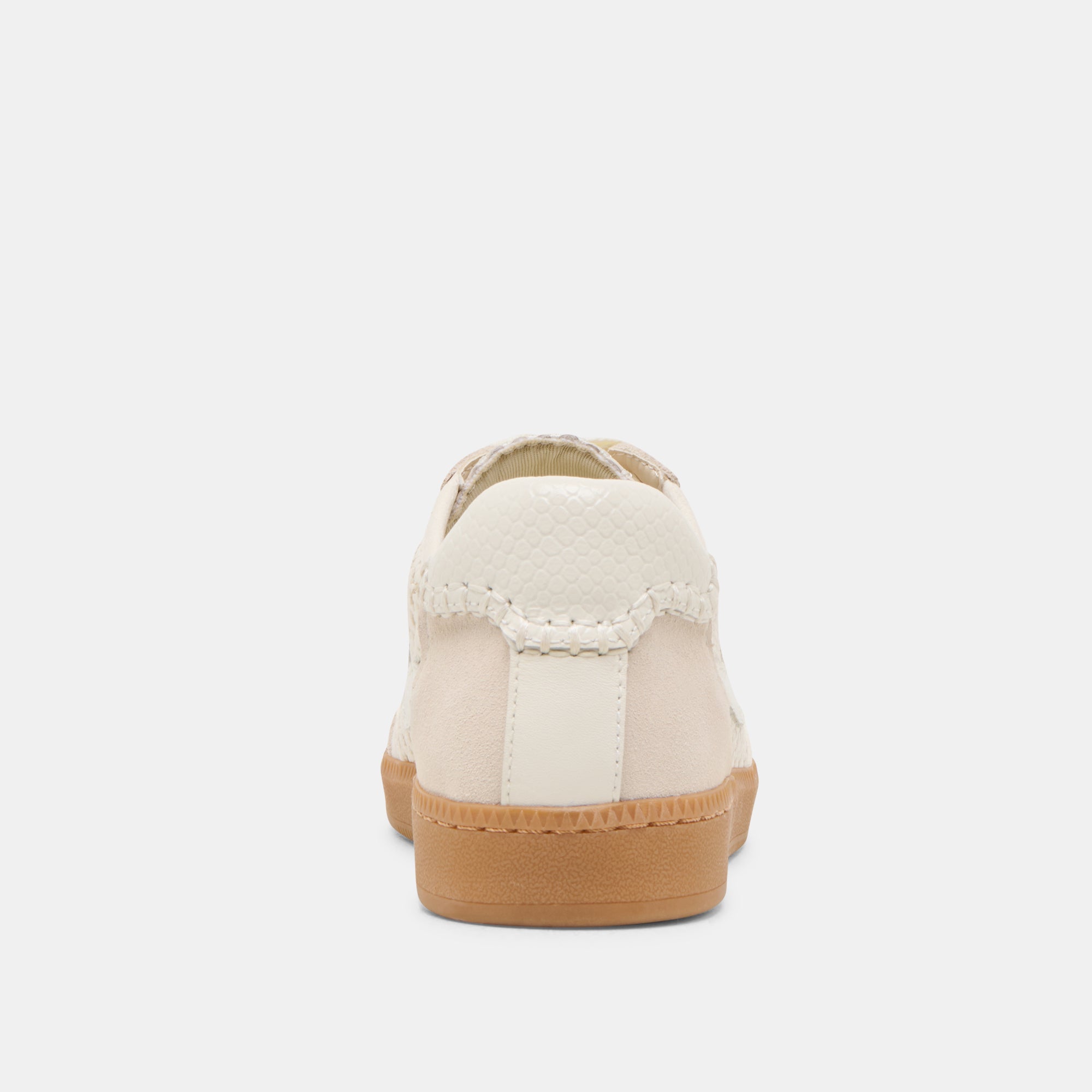 **Notice Sneakers for Women - Ivory Perforated Nubuck Leather Casual Shoes | Comfortable Walking & Everyday Wear**