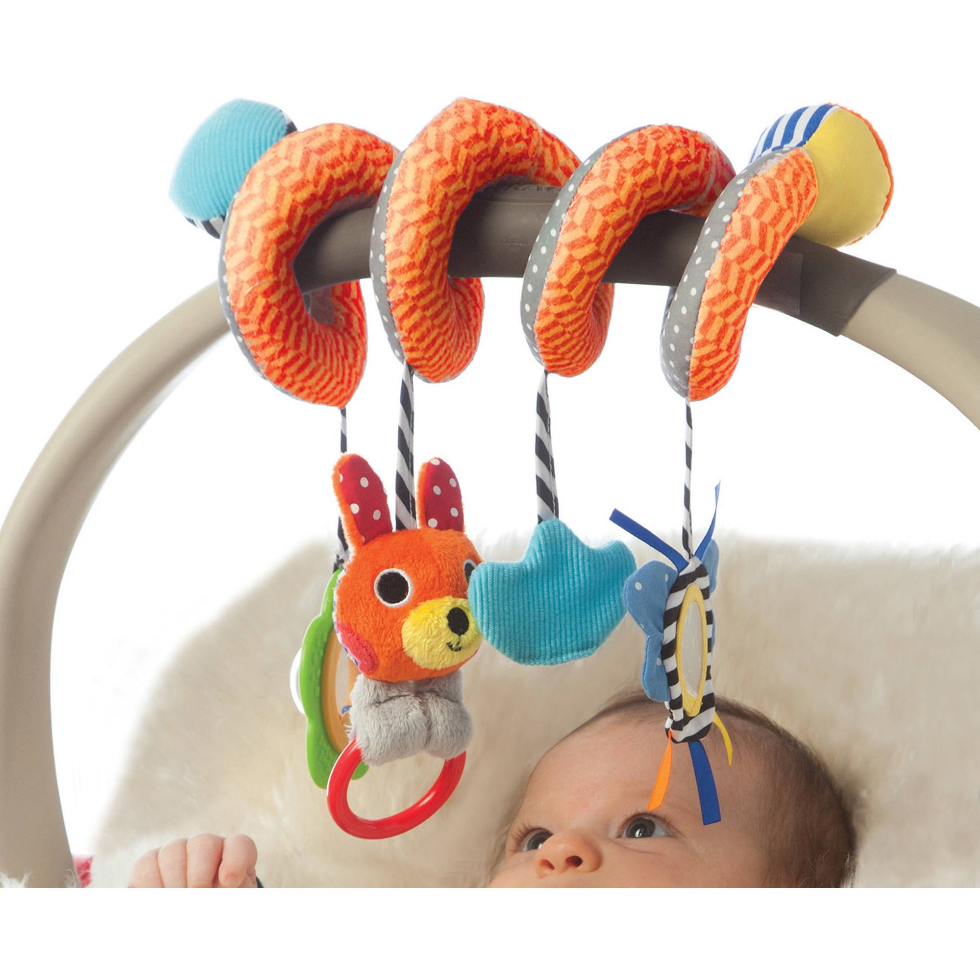 Manhattan Toy Take Along Play Activity Spiral Travel Toy - Interactive Baby Toy for Stroller, Car Seat & Crib - Developmental Sensory Toy for Infants & Toddlers