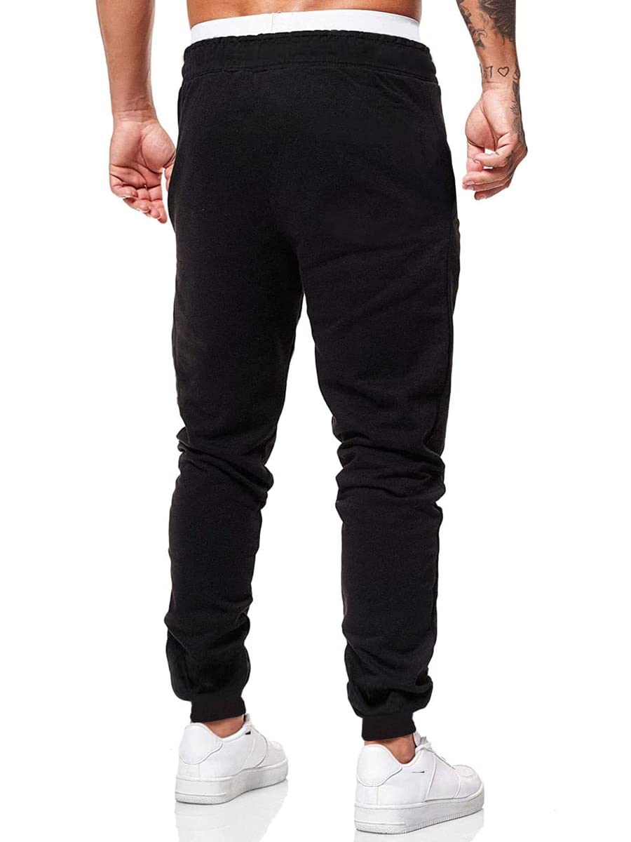 JSBHS Men's Lightning Print Drawstring Waist Sweatpants - Comfortable Closed Bottom Joggers for Casual Wear & Lounge (Multi Color, Size M) - Perfect for Gym, Running, and Relaxing at Home
