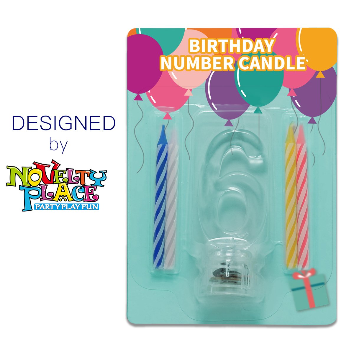 Flashing Multicolor Changing LED Birthday Cake Topper with Wax Candles - Novelty Number 6 Candle Set for Birthday Parties, Anniversaries & Celebrations | Perfect for Cakes, Cupcakes & Desserts