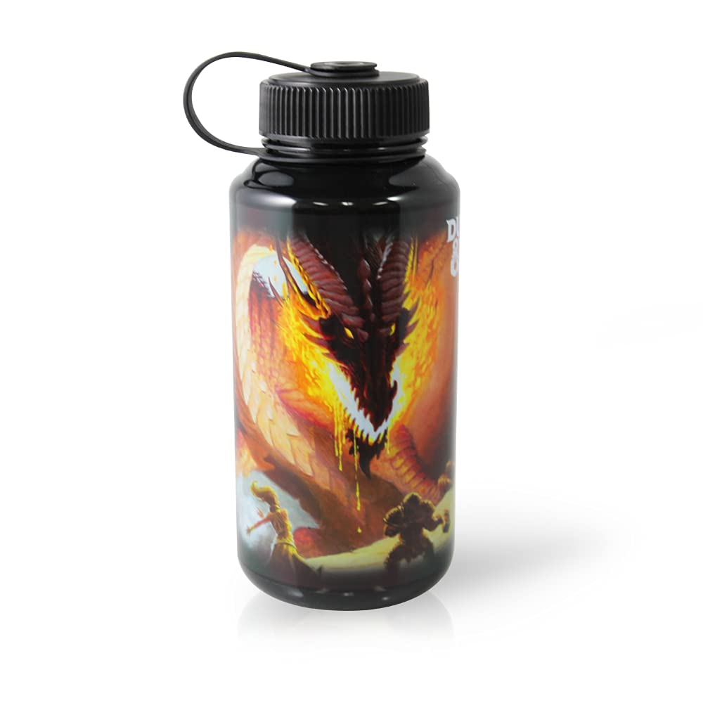 JUST FUNKY 32oz Dungeons and Dragons Water Bottle | Large DND Insulated Water Bottle for Gamers, Outdoor Adventures & Daily Hydration