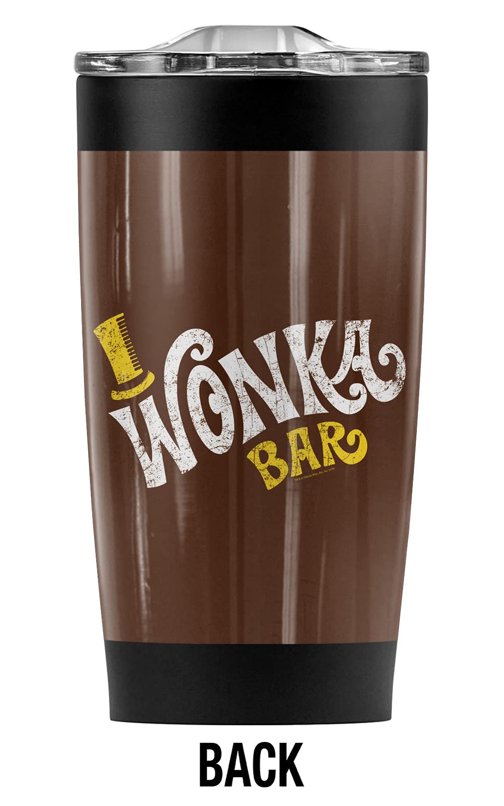Willy Wonka & the Chocolate Factory Stainless Steel Tumbler 20oz - Vacuum Insulated Coffee Travel Mug with Leakproof Lid - Keeps Hot & Cold Beverages Perfect for Movie Nights, Office Use & Outdoor Adventures