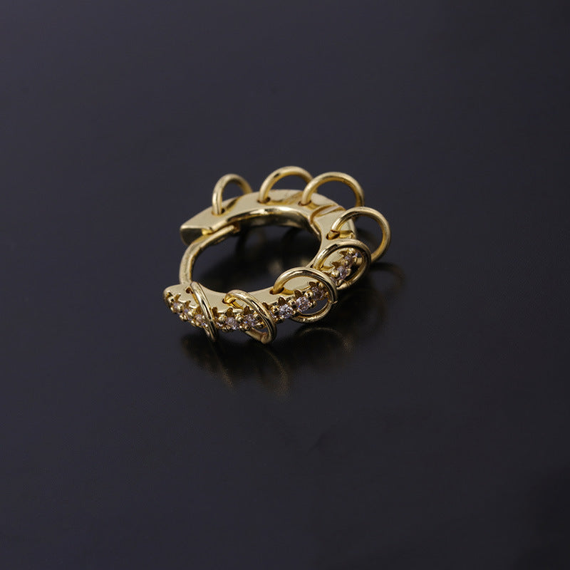 Hypoallergenic 18K Gold Cartilage Earrings for Upper Lobe Piercing - HSPJ314 | Dainty Jewelry for Everyday Wear & Special Occasions