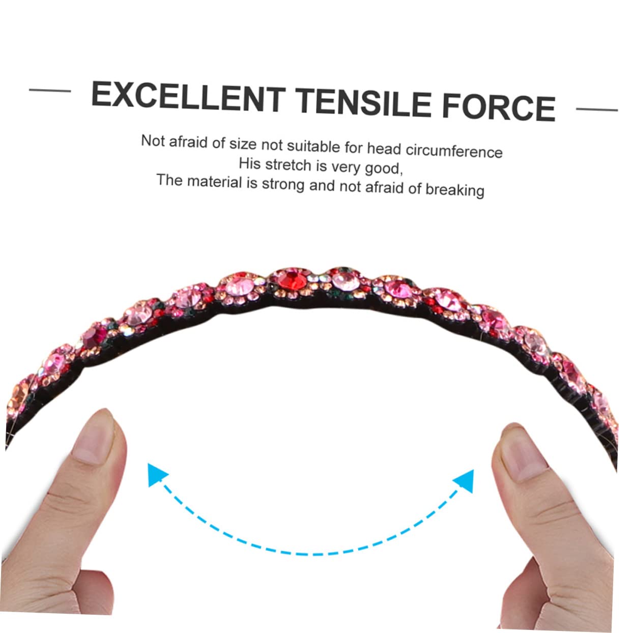 10 Pcs Non-Slip Rhinestone Headbands for Women & Girls - Sparkling Crystal Hair Accessories with Teeth Grip - Perfect for Workouts, Yoga, Parties and Daily Styling