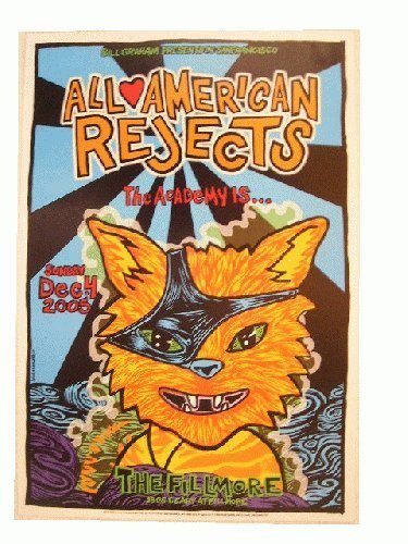 All American Rejects Concert Poster - Vintage Fillmore Handbill - Music Memorabilia & Wall Decor for Rock Fans