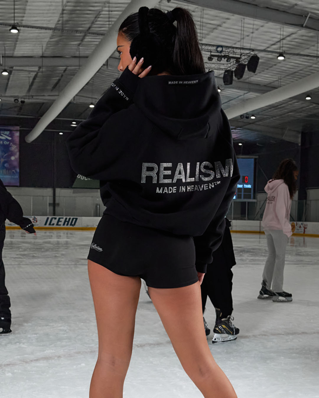 SSS Realism Glimmer Logo Hoodie - Black | Trendy Streetwear for Men & Women | Perfect for Casual Outfits & Winter Layering