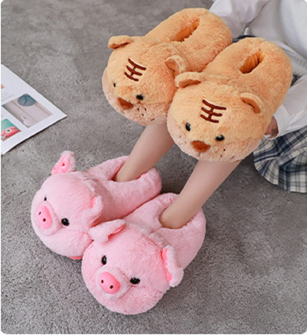 Cute Women's Warm Animal Slippers - Soft & Comfortable Indoor Plush House Shoes for Winter - Non-Slip Cozy Home Footwear for Lounge, Bedroom & Gift Giving