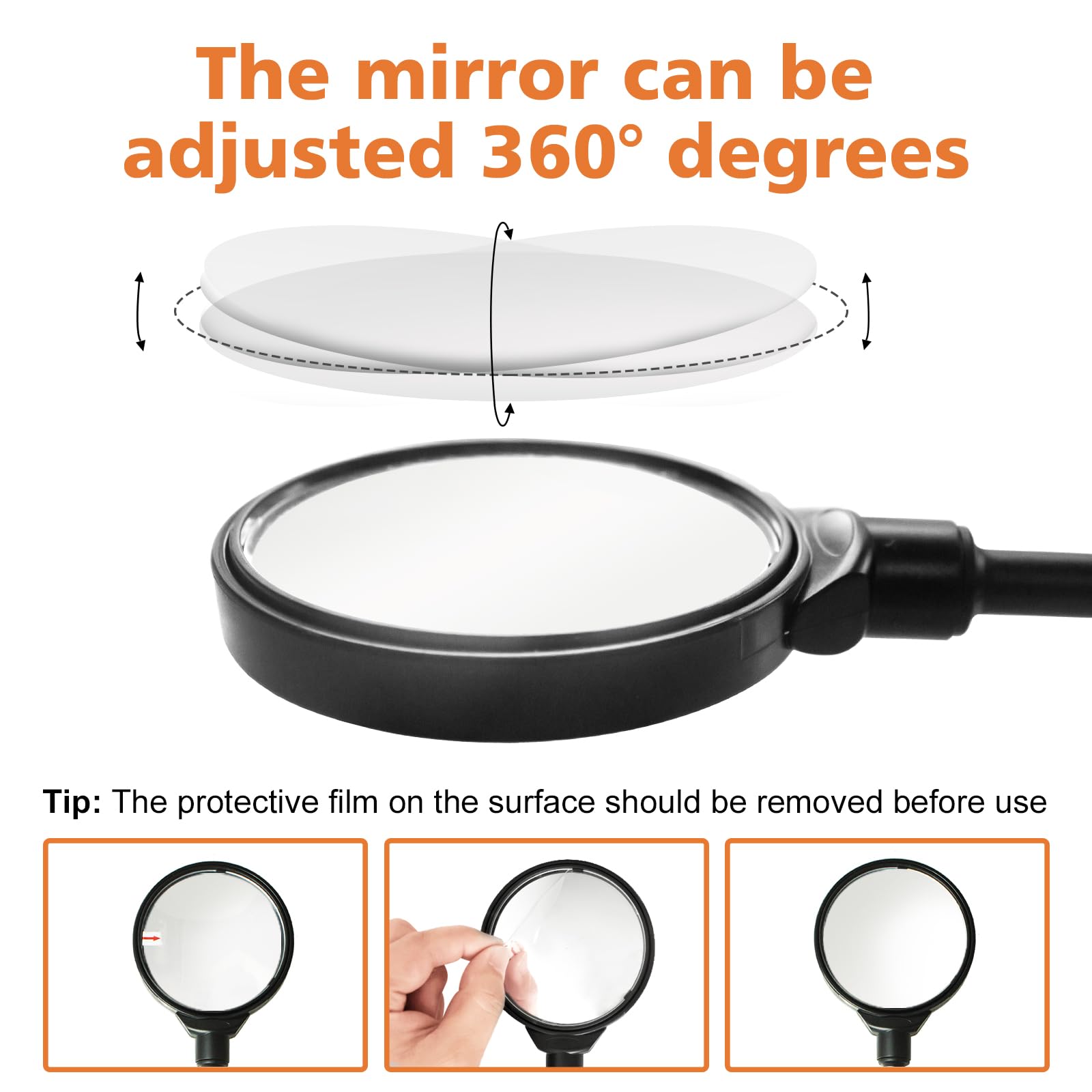 2 Pack Bike Mirror - Adjustable Handlebar Rearview Mirror with Wide Angle Acrylic Convex Lens for Mountain/Road Bikes - Enhanced Cycling Safety for Commuting & Outdoor Adventures
