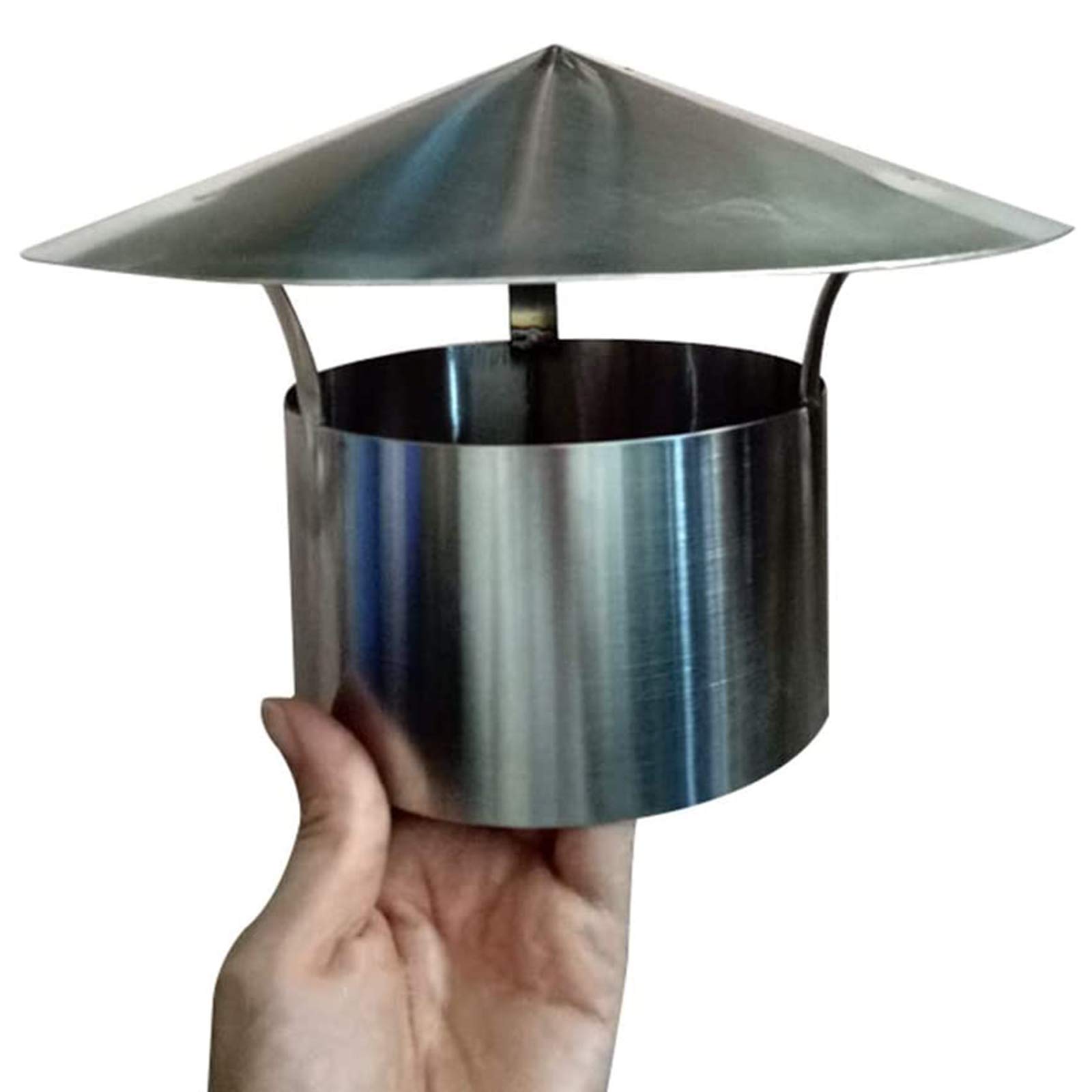 Stainless Steel Chimney Cowl Cap - 250mm Waterproof Round Air Vent Cover for Roof Flue Pipe, Rain Protector for Heating Stove Exhaust - Perfect for Fireplace, Wood Stove & Outdoor Chimney Protection