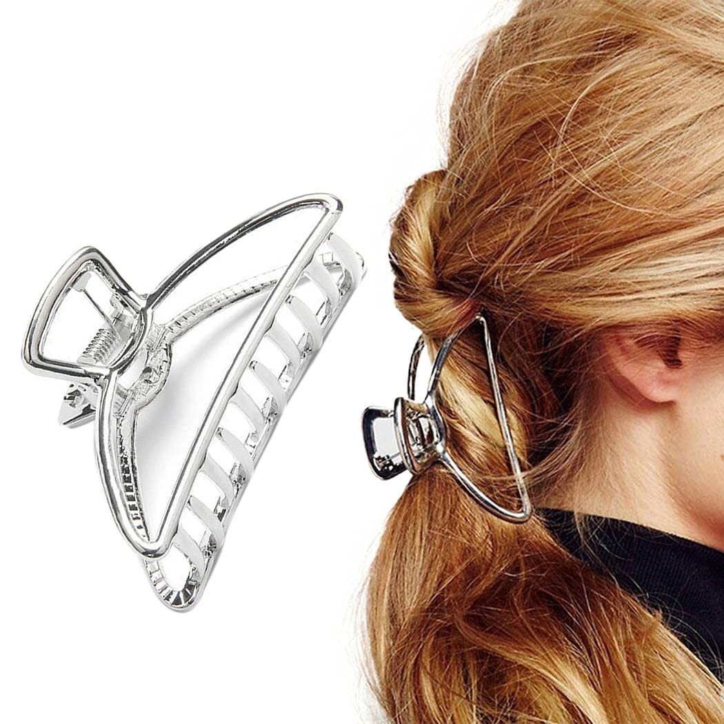 Acenail Metal Hair Clips for Thick Hair - Hollow Hair Claw, Half Bun Hairpins, Jaw Clamp Clips & Barrette - Fashion Hair Accessories for Women & Girls (Pack of 1) - Perfect for Updos, Ponytails & Everyday Styling