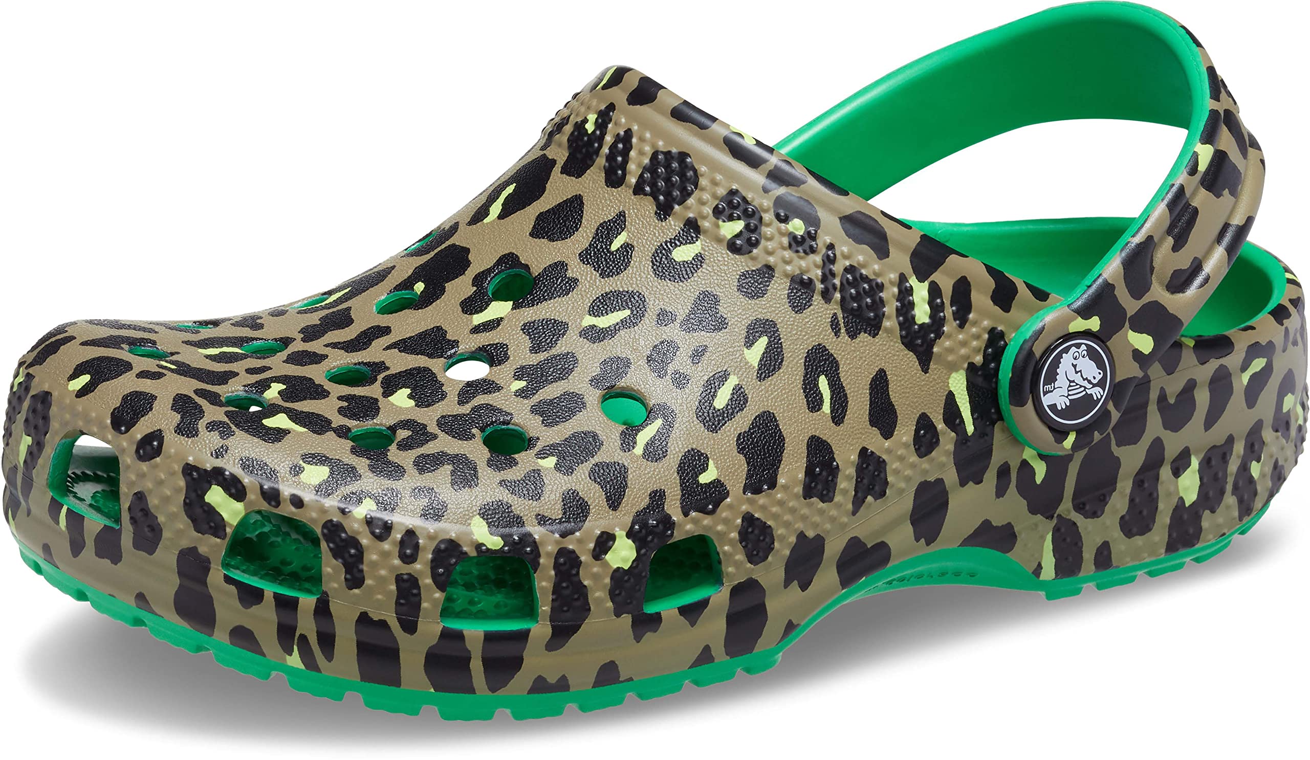 Crocs Kids' Classic Animal Print Clogs - Comfortable & Lightweight Water Shoes for Boys & Girls - Perfect for Beach, Pool, and Outdoor Play