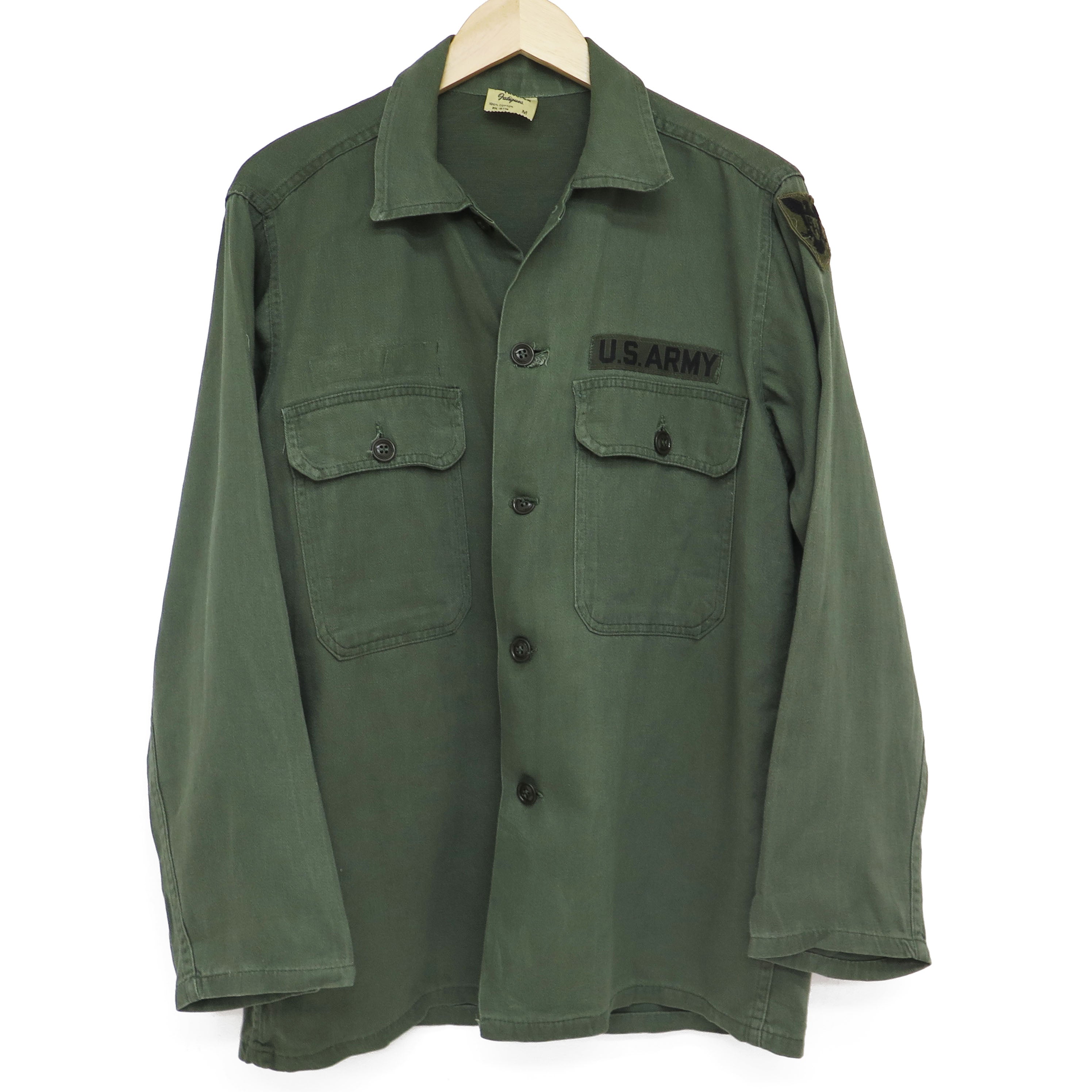Vintage US Army Utility Shirt P58 1960s - 86th Infantry Training Division Patch - Size Medium - Military Collectible & Reenactment Gear