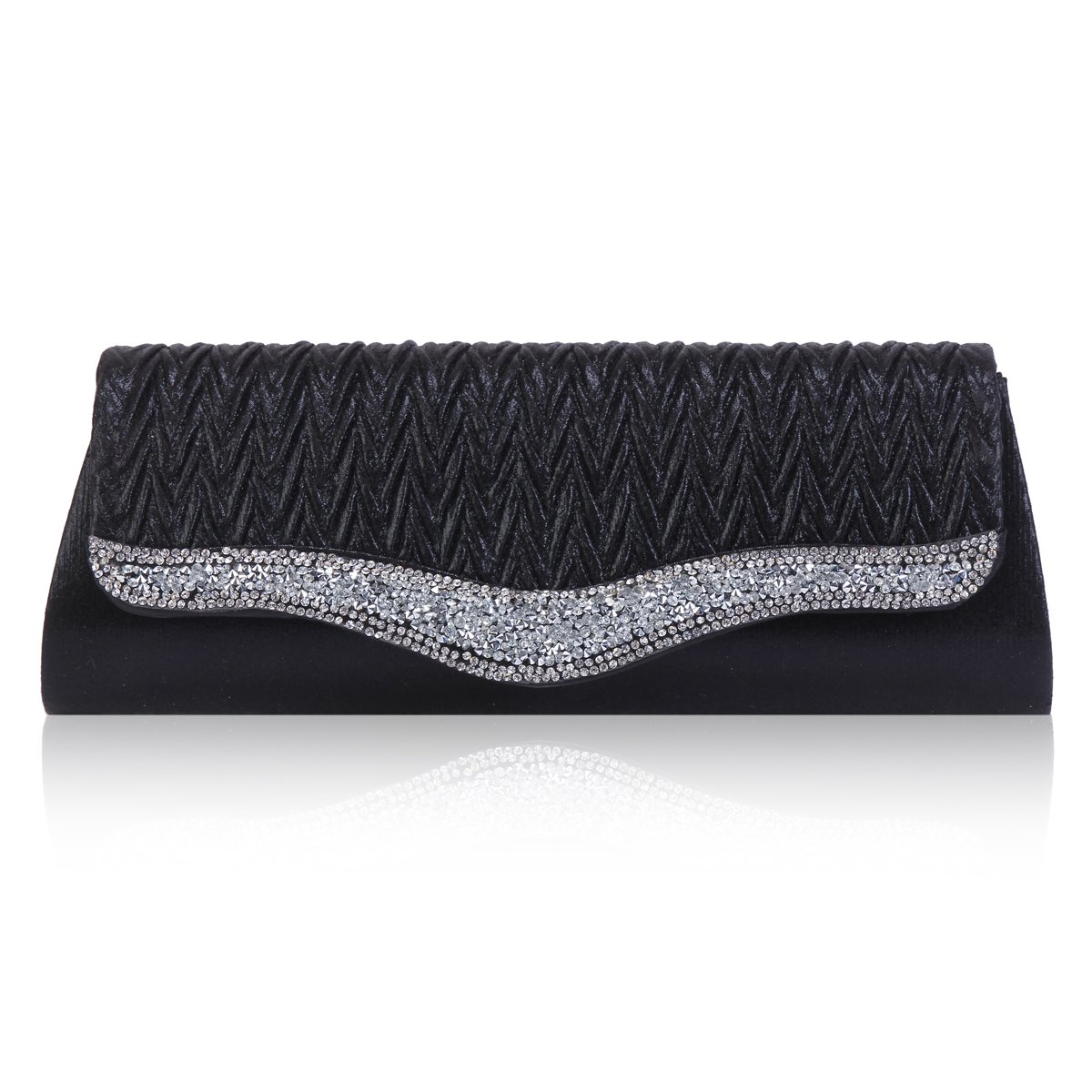 Sparkling Crystal Flap Crossbody Bag for Women - Elegant Evening & Prom Clutch