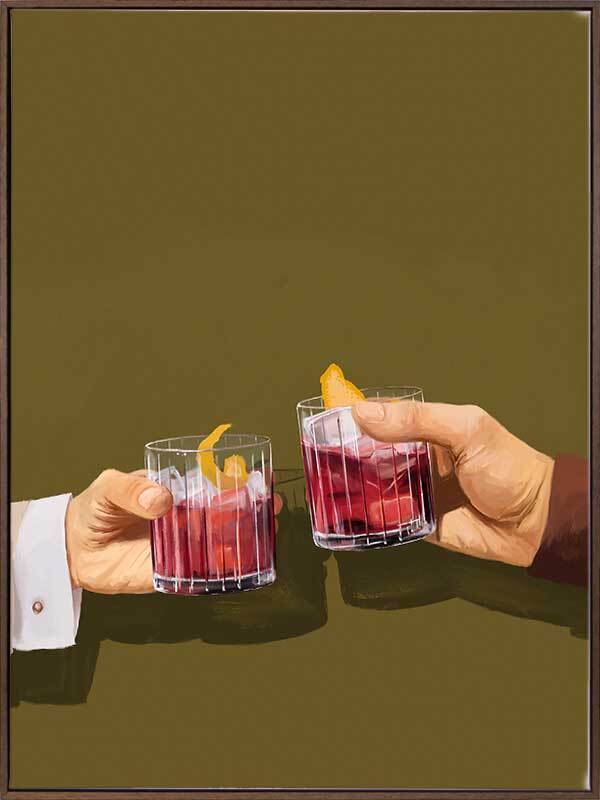 Chin Chin di Rosso Canvas Art Print - Italian Inspired Wall Decor for Living Room, Bedroom & Office | High-Quality Framed Canvas Painting