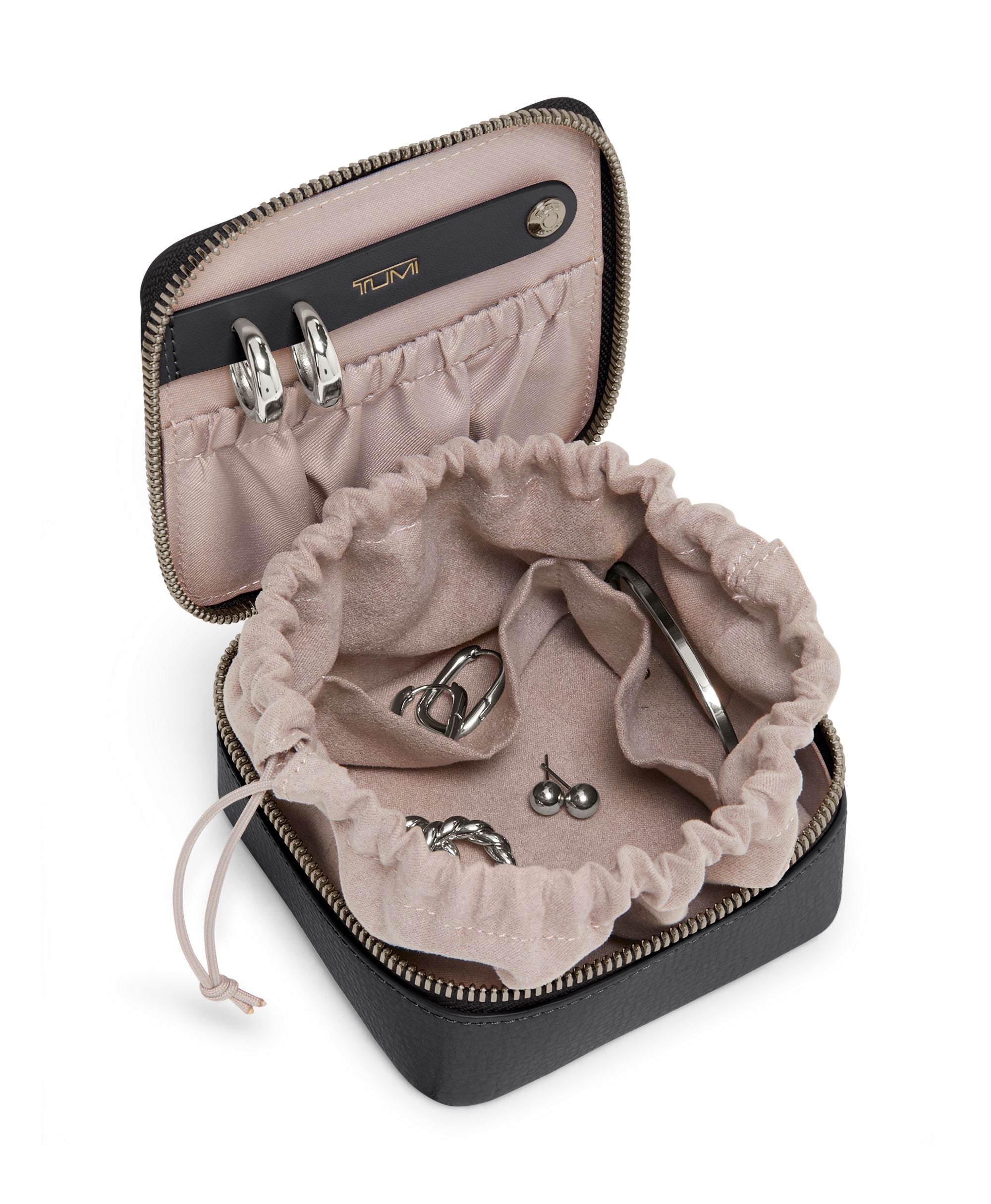 TUMI Belden Jewelry Case for Women - Travel Jewelry Organizer with Multiple Compartments - Perfect for Necklaces, Rings, Earrings & Bracelets - Great for Vacation, Business Trips & Daily Use