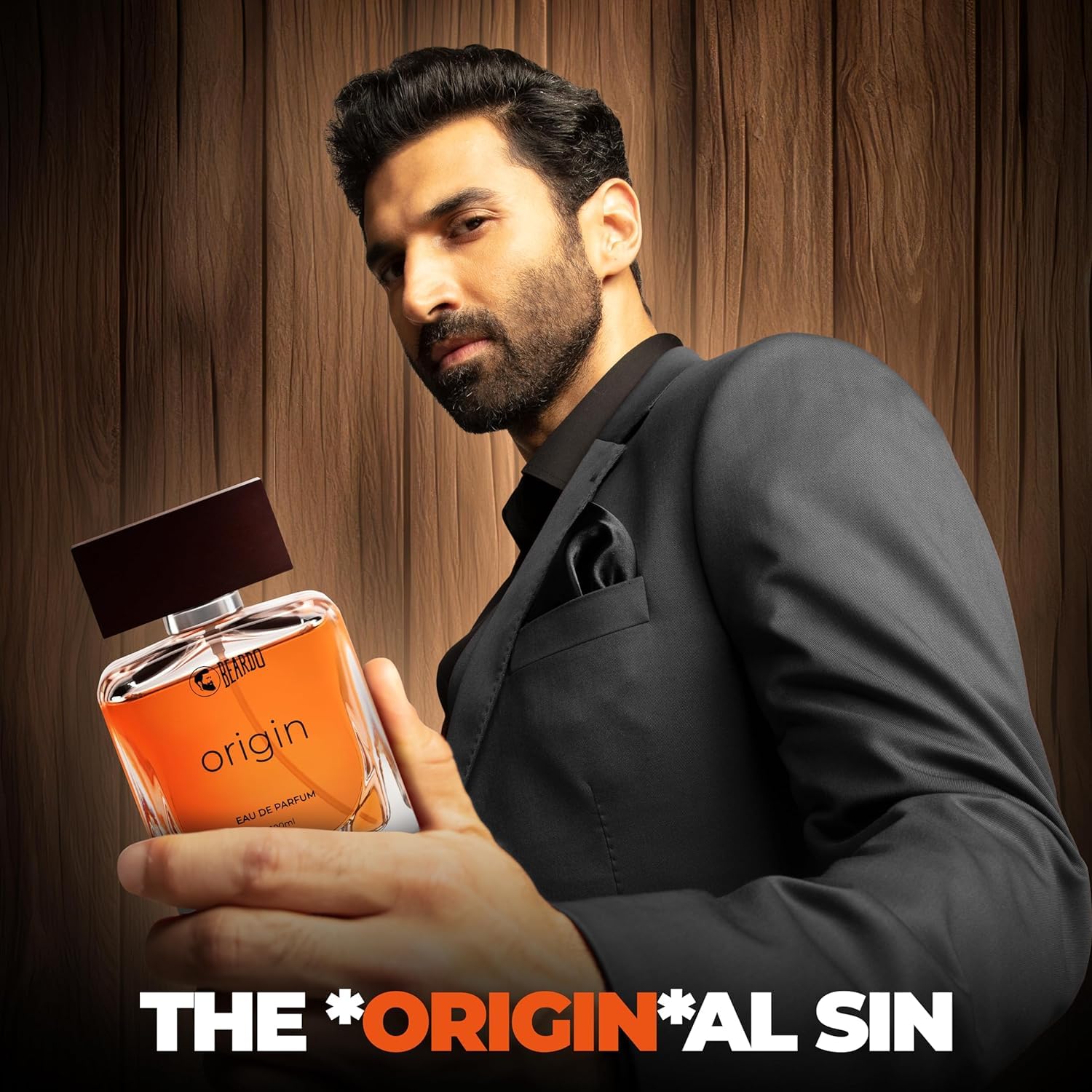 Beardos ORIGIN Eau de Parfum for Men - 100ml | Long Lasting Musky & Aquatic Cologne | Date Night & Special Occasion Fragrance | Ideal Gift for Him | Perfect for Work, Evening Events & Romantic Outings