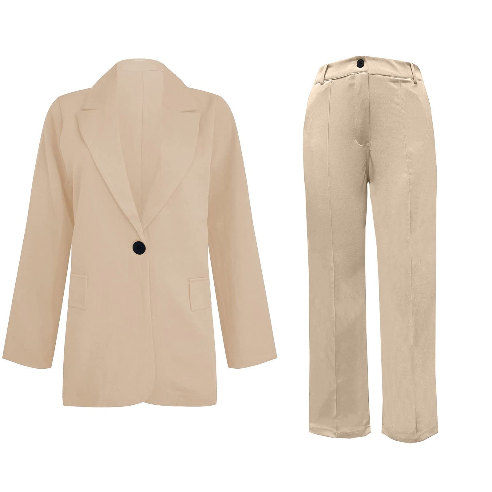 Stylish Women's 2-Piece Blazer Suit Set - Trendy Business Casual Outfit with Jacket & Pants for Office, Work & Fall Fashion | Lounge Wear for Women