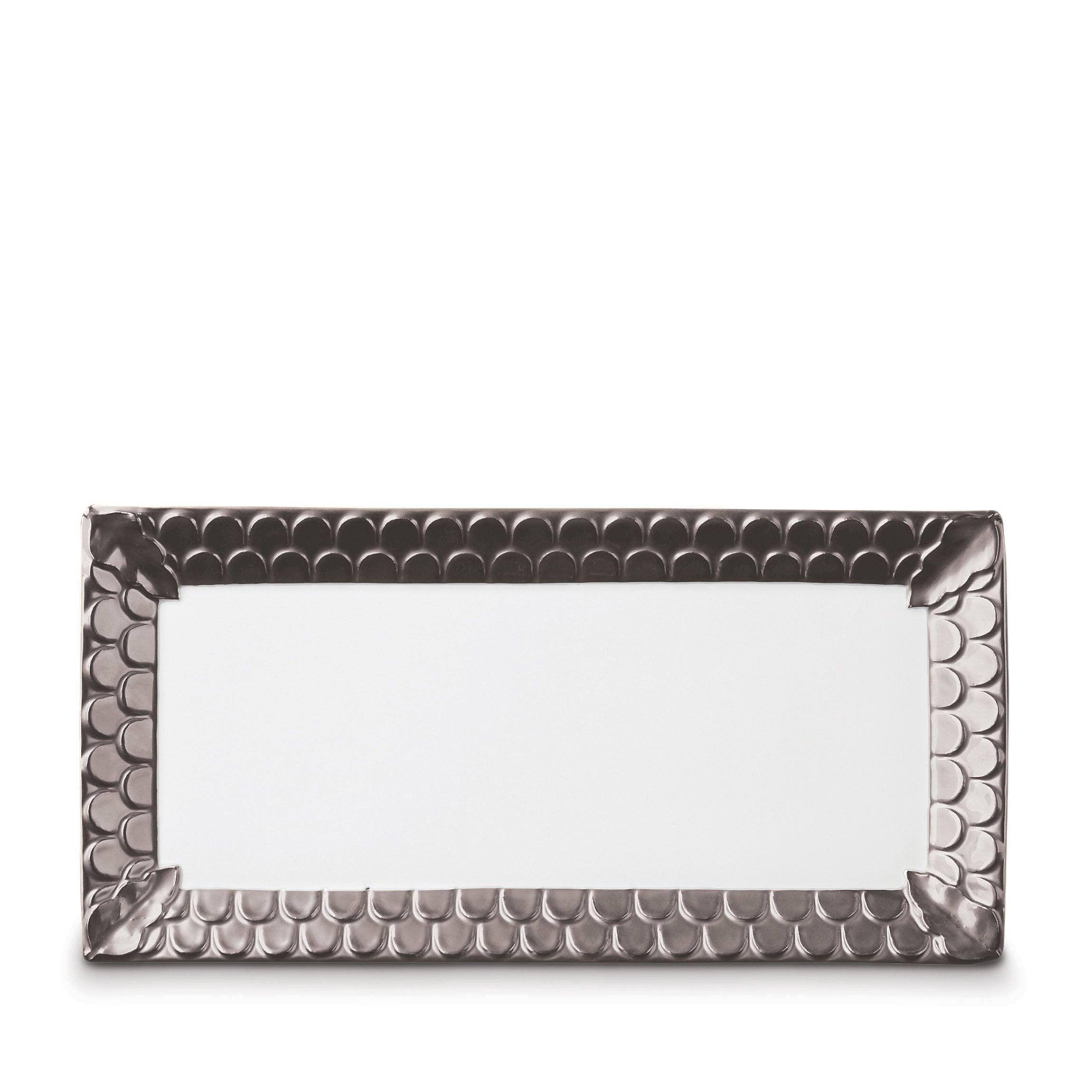 Aegean Rectangular Serving Platter - Large White Ceramic Tray for Entertaining, Appetizers, Cheese & Charcuterie - Perfect for Dinner Parties, Weddings & Home Decor