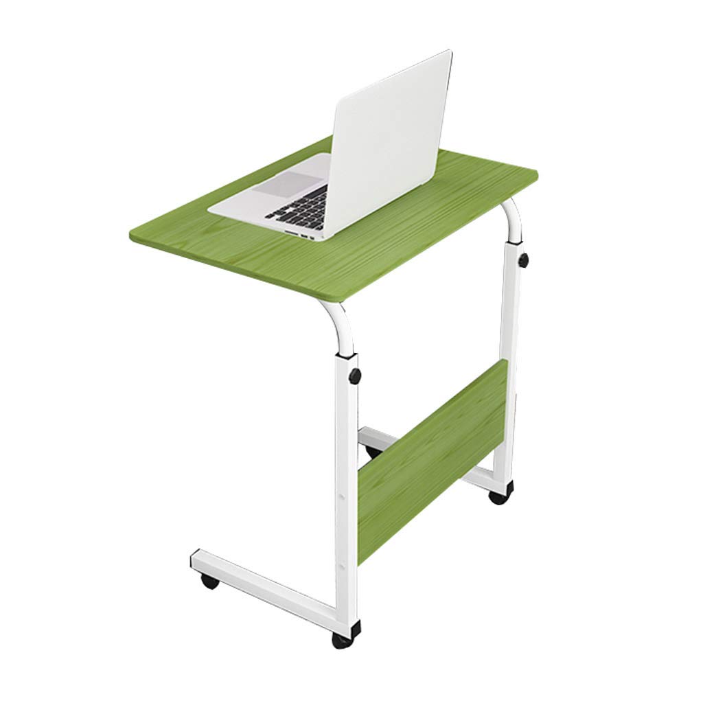 Adjustable Laptop Table Stand - Portable Wooden Bed Tray for Sofa, Study & Work - 70-90cm Height, 60x40cm Surface (Green) - Perfect for Home Office, Bedroom & Dorm Room Use