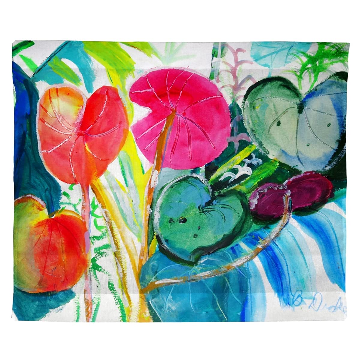Betsy Drake TP1130 24x30 Inch Cyclamen Plant Outdoor Wall Hanging Decor - Perfect for Patio, Garden, and Porch Decoration