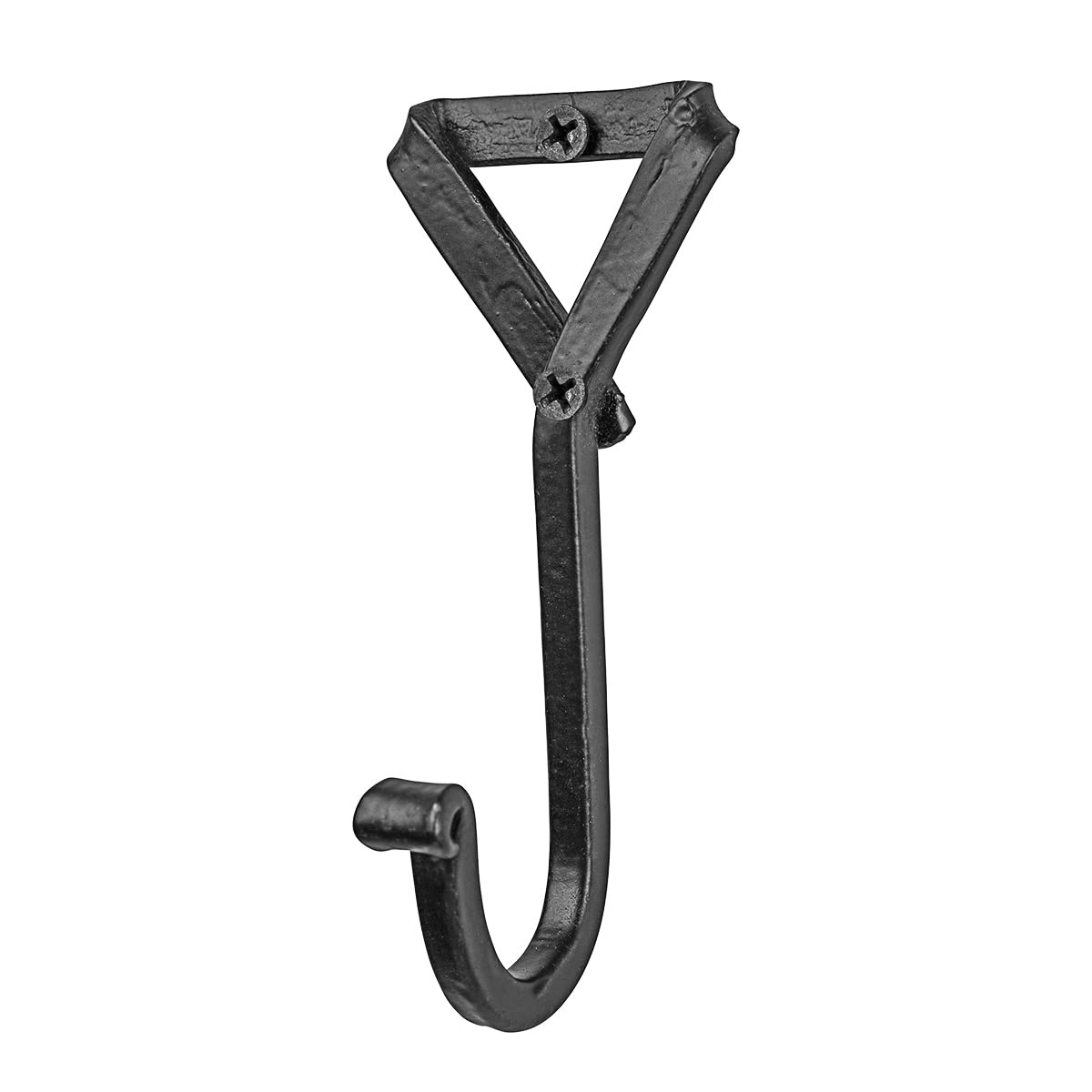 Handmade Wrought Iron Coat Hook - Heavy Duty Forged Metal Wall Hanger for Coats, Jackets, Hats, Towels & Scarves | Rustic Colonial Home Decor | Perfect for Entryway, Mudroom, Bathroom & Bedroom Organization