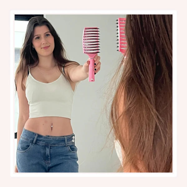 Ugly Swan Scream Free Detangling Brush for Kids - Maxi Bubblegum Magic Hair Brush for Pain-Free Hair Combing | Perfect for Toddlers, Children with Curly or Thick Hair - Home & Travel Use