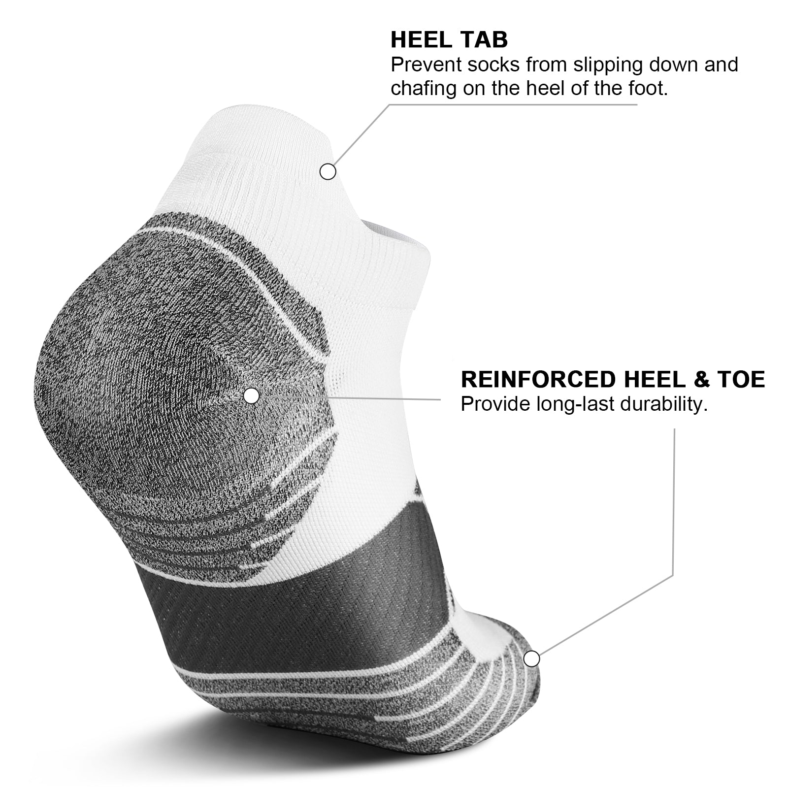 GECKOMAN x PAPLUS Women's Breathable Ankle Athletic Socks 2 Pairs - Comfortable Running & Workout Socks for Gym, Yoga & Daily Wear