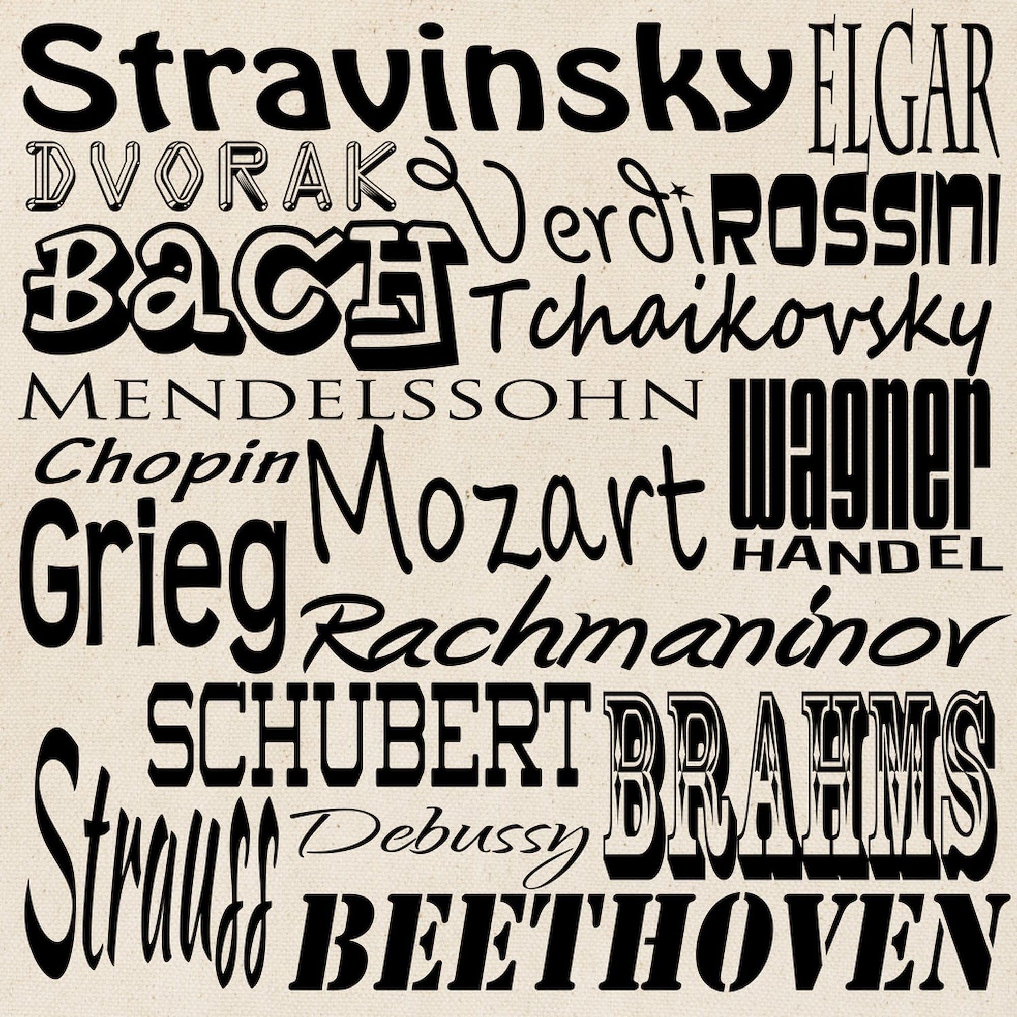 Classical Composers Tote Bag - Eco-Friendly Natural Canvas Reusable Shopping Bag for Music Lovers | Perfect for Groceries, Books & Daily Use