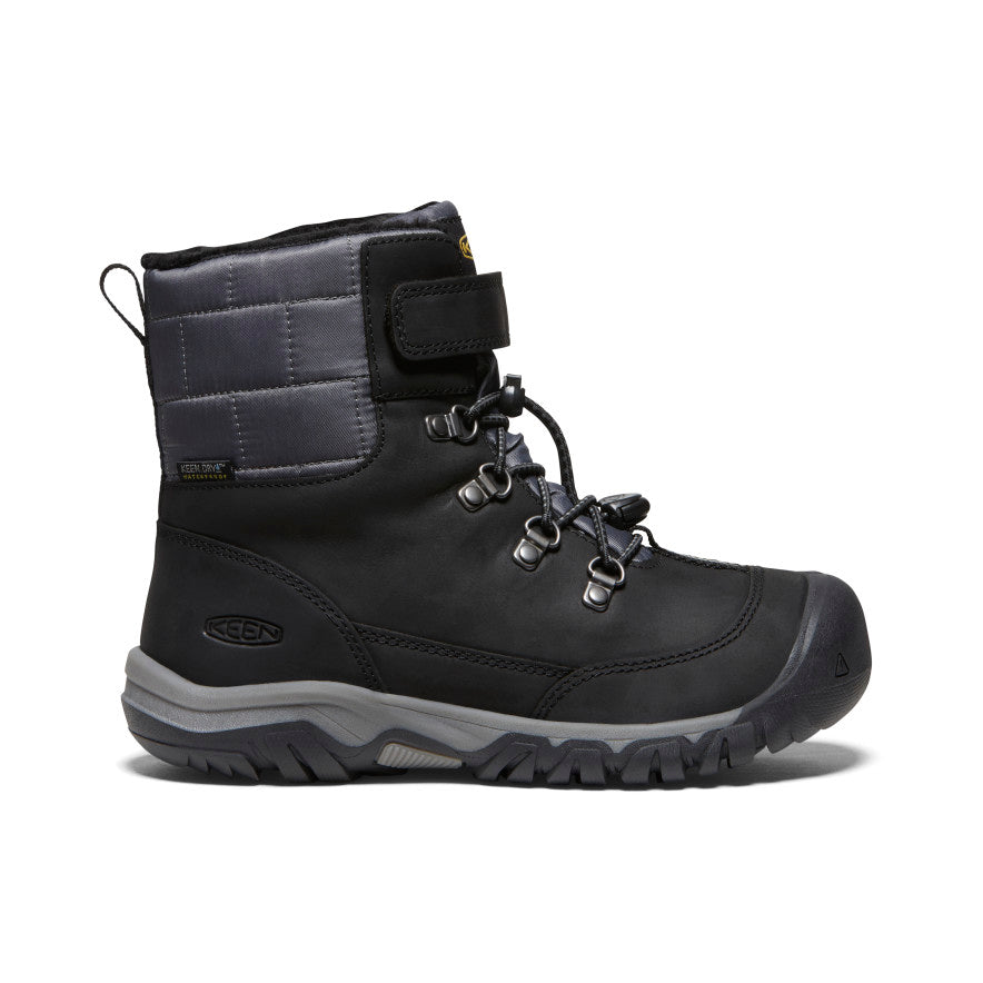 Kanibou Waterproof Winter Boots for Kids - Black/Magnet | Warm & Comfortable Snow Boots for Boys & Girls | Perfect for Snow Play, Hiking & Outdoor Adventures