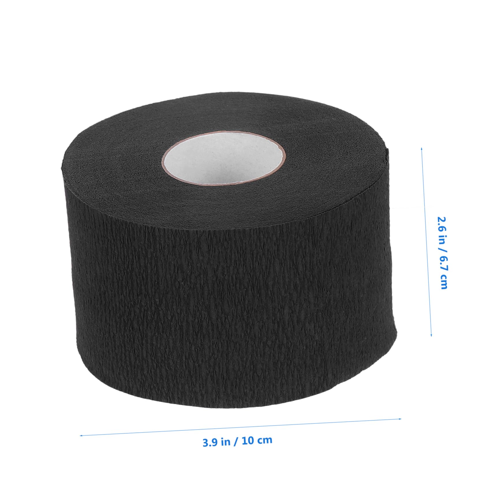 Baluue 5 Rolls Disposable Barber Neck Strips - Black Neck Wrap Paper for Haircut, Salon & Styling - Protects Skin from Hair Clippings & Irritation | Perfect for Barbershops, Salons & Home Haircuts